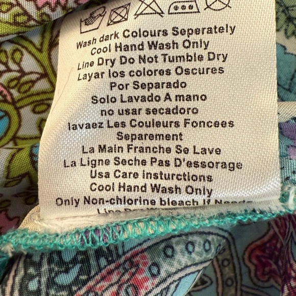 Karma Highway Floral Paisley Colorful Short Open Kimono OS Bohemian Hippie - Picture 10 of 10